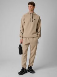 4F Spodnie dresowe joggery męskie - beżowe 3XL. Brązowe spodnie dresowe męskie 4f, bez wzorów, z dresówki. Za 159.99 zł.