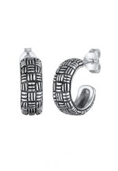 KUZZOI Męskie kolczyki sztyfty w stylu vintage z teksturowanego srebra próby 925 Kolczyki 1 ct. Biżuteria dla mężczyzn KUZZOI, z materiału, srebrne. Za 211.64 zł.