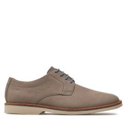 Półbuty Clarks. Szare codzienne półbuty męskie Clarks, bez wzorów, bez obcasa, bez zapięcia. Za 319.99 zł.