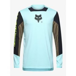 Bluza rowerowa męska Fox Defend LS Jersey Elevated. Zielone bluzy nierozpinane męskie FOX, m, bez wzorów, z jersey, sportowe, bez ramiączek, bez kaptura. Za 266.99 zł.