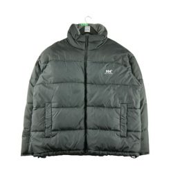 Second life - Męska czarna kurtka puchowa - Stan bardzo dobry. Czarne kurtki męskie Helly Hansen, m, bez wzorów, z puchu, bez ramiączek, bez kaptura. Za 253.76 zł.