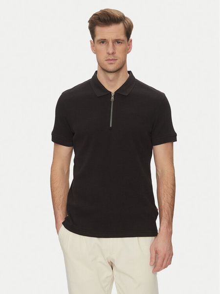 JOOP! Jeans Polo 15 JJJ-36Aleandro 30045674 Czarny Modern Fit. Czarne koszulki polo męskie JOOP! Jeans, l, bez wzorów, z bawełny, bez kołnierzyka, bez ramiączek. Za 219.99 zł.