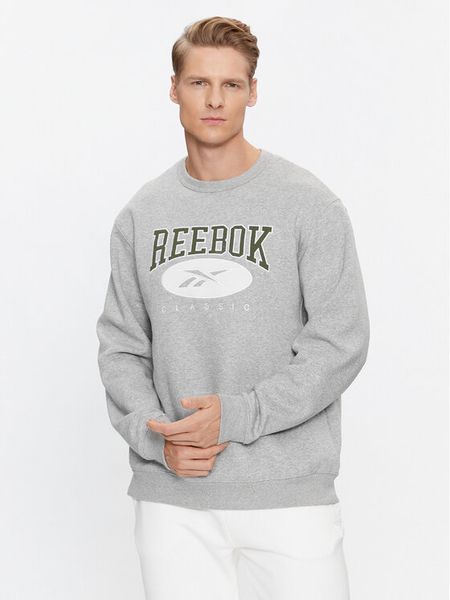Reebok Bluza Archive Essentials IM1532 Szary Regular Fit. Szare bluzy nierozpinane męskie Reebok, l, bez wzorów, z bawełny, bez ramiączek, bez kaptura. Za 159.99 zł.