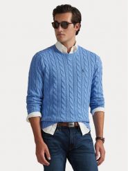 Polo Ralph Lauren Sweter 710775885006 Niebieski Regular Fit. Niebieskie kardigany męskie Polo Ralph Lauren, m, bez wzorów, z bawełny, bez ramiączek. Za 839.99 zł.