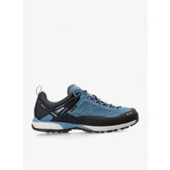 Buty turystyczne męskie Meindl Top Trail GTX. Niebieskie buty trekkingowe męskie Meindl, bez wzorów, sportowe, bez obcasa, bez zapięcia. Za 941.99 zł.