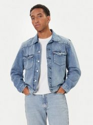 Levi's® Kurtka jeansowa Western 003O0-0000 Niebieski Relaxed Fit. Niebieskie kurtki męskie l, bez wzorów, z bawełny, bez ramiączek, bez kaptura. Za 389.99 zł.
