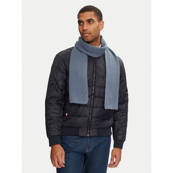 Szalik Tommy Hilfiger. Niebieskie szaliki męskie Tommy Hilfiger, bez wzorów. Za 169.99 zł.