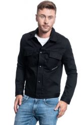 JACK & JONES JJIROYAL OVERSHIRT R211 BLACK DENIM 12155119. Czarne płaszcze męskie Jack & Jones, m, bez wzorów, z denimu, bez kaptura. Za 189.99 zł.