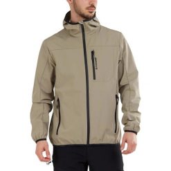 Kurtka softshellowa męska Fundango Alloy Hooded Softshell. Brązowe kurtki softshell męskie Fundango, m, bez wzorów, z poliamidu, bez kaptura, trekkingowe. Za 459.90 zł.