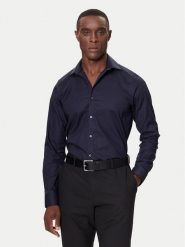 Guess Koszula LV019EU006 Granatowy Slim Fit. Niebieskie koszule męskie Guess, m, z aplikacjami, z bawełny, bez kołnierzyka, bez ramiączek. Za 389.99 zł.