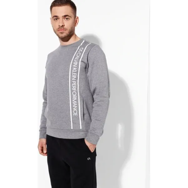 Calvin Klein Bluza Pullover , szary, rozmiar L. Szare bluzy nierozpinane męskie Calvin Klein, l, bez wzorów, z dresówki, eleganckie, bez ramiączek, bez kaptura. W wyprzedaży za 259.99 zł.