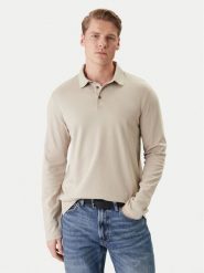 Calvin Klein Polo LV040EM909 Beżowy Regular Fit. Brązowe koszulki polo męskie Calvin Klein, m, bez wzorów, z bawełny, bez kołnierzyka, bez ramiączek. Za 369.99 zł.