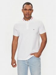 Tommy Hilfiger Polo Mao MW0MW34752 Biały Slim Fit. Białe koszulki polo męskie Tommy Hilfiger, m, bez wzorów, z bawełny, bez kołnierzyka, bez ramiączek. Za 219.99 zł.