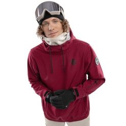 Kurtka snowboardowa męska W1 Groenland. Brązowe kurtki męskie SIROKO, l, bez wzorów, z softshellu, bez ramiączek, bez kaptura. W wyprzedaży za 297.00 zł.