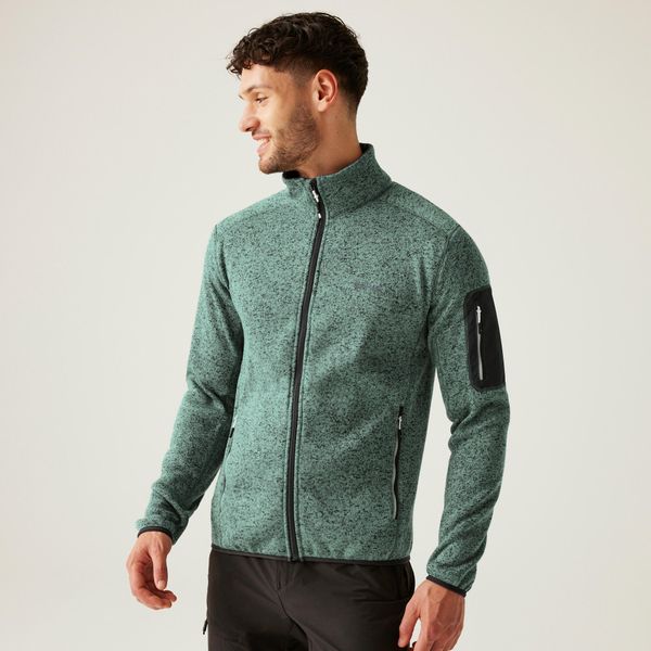 Męski polar Newhill z zamkiem błyskawicznym. Niebieskie bluzy z polaru męskie Regatta, m, bez wzorów, z dzianiny, sportowe, bez ramiączek, bez kaptura. Za 99.99 zł.