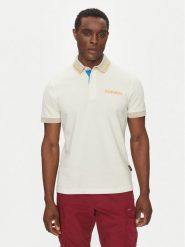 Napapijri Polo E-Zeri NP0A4ID4 Écru Regular Fit. Koszulki polo męskie Napapijri, m, bez wzorów, z bawełny, bez kołnierzyka, bez ramiączek. Za 199.99 zł.