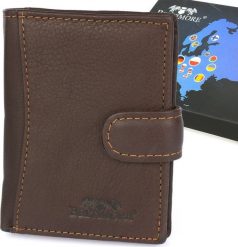 Beltimore Portfel męski skórzany pionowy brązowy mały Beltimore RFiD L52. Brązowe portfele męskie Beltimore, bez wzorów. Za 56.99 zł.