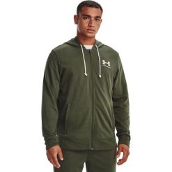 Bluza z kapturem Under Armour Rival Terry LC FZ, Mężczyźni. Zielone bluzy nierozpinane męskie Under Armour, m, bez wzorów, z bawełny, z kapturem. Za 290.00 zł.