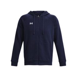 Polarowa bluza z kapturem zapinana na zamek Under Armour Rival. Białe bluzy rozpinane męskie Under Armour, xl, bez wzorów, z polaru, sportowe, bez ramiączek, z kapturem. Za 312.50 zł.