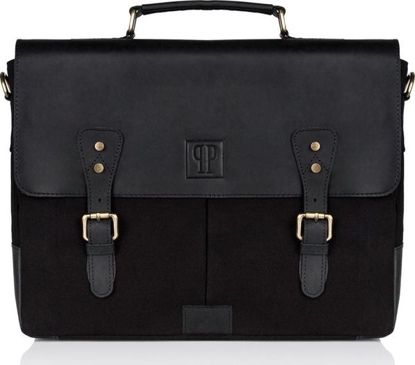 Paolo Peruzzi TORBA MĘSKA NA RAMIĘ CZARNA PAOLO PERUZZI T-07-BL. Czarne torby męskie na ramię Paolo Peruzzi, bez wzorów, na ramię. Za 427.70 zł.