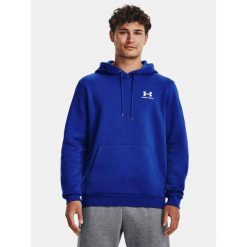 Bluza fitness męska UNDER ARMOUR Icon Fleece Hoodie z kapturem. Niebieskie bluzy nierozpinane męskie Under Armour, m, bez wzorów, z kapturem. Za 149.99 zł.