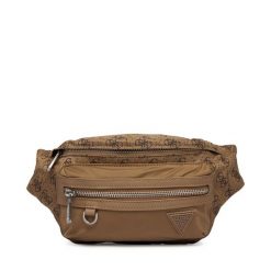 Nerka Guess. Brązowe saszetki męskie Guess, z aplikacjami, małe. Za 369.99 zł.