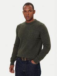Barbour Sweter Essential Tisbury MKN0844GN79 Zielony Regular Fit. Zielone kardigany męskie Barbour, l, bez wzorów, z wełny, bez ramiączek. Za 439.99 zł.