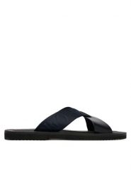 Emporio Armani Klapki X4P124 XN787 MB007 Granatowy. Niebieskie klapki i japonki męskie Emporio Armani, bez wzorów, ze skóry. Za 1,019.00 zł.