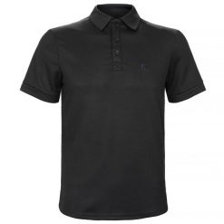 Koszulka polo z krótkim rękawem męska King Equestrian Edwin 23AW. Czarne koszulki polo męskie KING EQUESTRIAN, m, bez wzorów, sportowe, bez kołnierzyka, bez ramiączek. Za 194.99 zł.