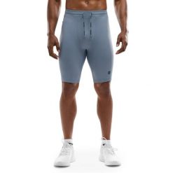 Męskie treningowe legginsy kolarki Fitness Siroko Auckland. Niebieskie szorty sportowe męskie SIROKO, bez wzorów, z materiału. W wyprzedaży za 84.00 zł.