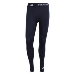 Legginsy adidas Techfit. Niebieskie bielizna termoaktywna męska ADIDAS, bez wzorów, z materiału, bez ramiączek, do piłki nożnej, techfit (adidas). Za 198.50 zł.