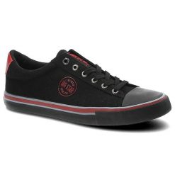 Czarne Trampki Big Star Męskie Wygodne Buty. Czarne trampki męskie Big Star, bez wzorów, z tworzywa sztucznego, klasyczne, bez zapięcia. Za 129.00 zł.