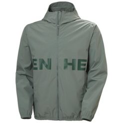 Kurtka wodoodporna Helly Hansen Core Graphic. Zielone kurtki męskie Helly Hansen, m, bez wzorów, bez ramiączek, bez kaptura. Za 627.50 zł.