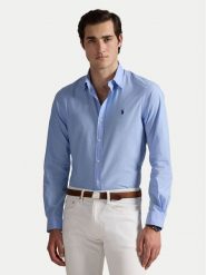 Polo Ralph Lauren Koszula 710929348009 Błękitny Slim Fit. Niebieskie koszule męskie Polo Ralph Lauren, l, bez wzorów, z bawełny, bez kołnierzyka, bez ramiączek. Za 559.99 zł.