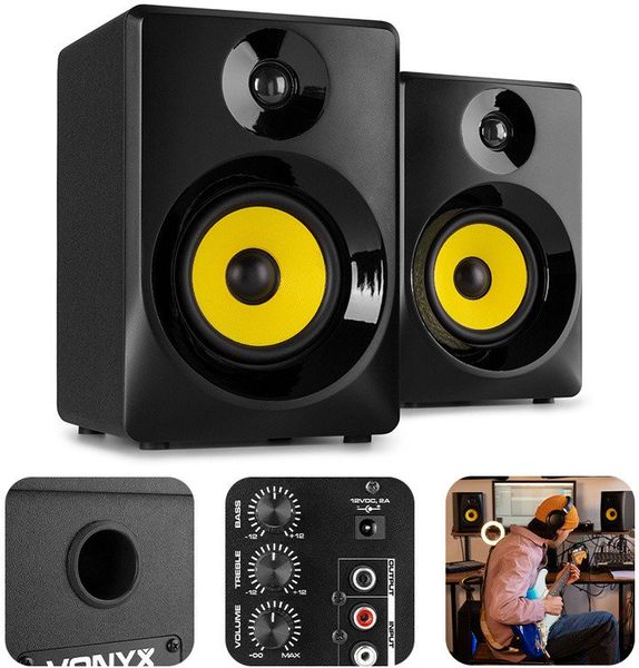 Aktywne głośniki studyjne Vonyx SMN40B 100W - czarne one size. Zestawy głośników Vonyx. Za 444.00 zł.