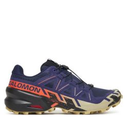Buty do biegania Salomon. Fioletowe buty do biegania męskie Salomon, bez wzorów, bez zapięcia, do biegania, salomon speedcross. Za 589.99 zł.