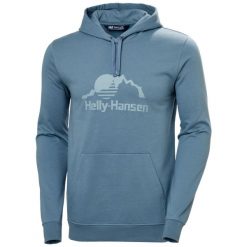 Bluza Helly Hansen Nord Graphic. Niebieskie bluzy nierozpinane męskie Helly Hansen, m, bez wzorów, casualowe, bez ramiączek, z kapturem. Za 355.00 zł.