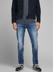 Jack & Jones Jeansy Mike 12168290 Niebieski Tapered Fit. Niebieskie jeansy męskie Jack & Jones, bez wzorów, z bawełny. Za 239.99 zł.