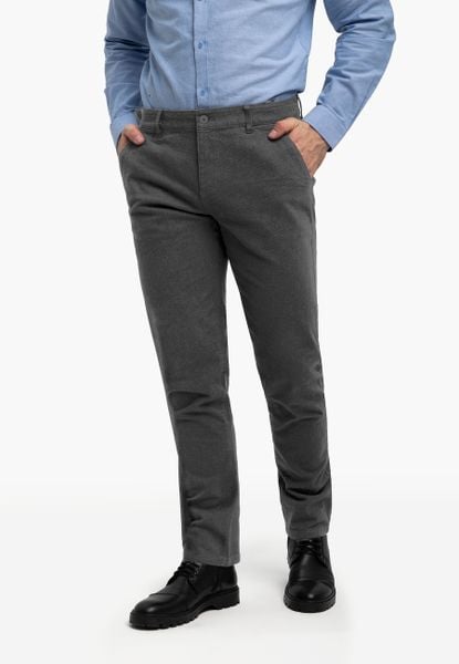 Spodnie chinosy, Regular Fit, R-PATT. Czarne eleganckie spodnie męskie Volcano, bez wzorów, z materiału, klasyczne. Za 179.99 zł.