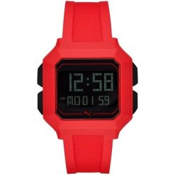 Zegarek sportowy męski Puma Remix P5019. Czerwone zegarki męskie Puma. Za 240.00 zł.