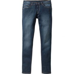 Dżinsy ze stretchem Skinny Fit Straight bonprix ciemnoniebieski "stone used". Jeansy męskie marki bonprix. Za 79.99 zł.