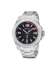 Nautica Zegarek NAPTBF104 Srebrny. Szare zegarki męskie Nautica, srebrne. Za 359.99 zł.