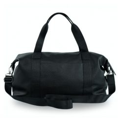 Torba weekendowa podróżna Solier SL39 Veran czarna. Czarne torby sportowe męskie Solier, bez wzorów, ze skóry ekologicznej, na ramię, duże. Za 358.99 zł.