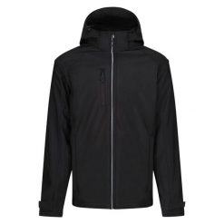 Kurtka Softshellowa Męska 4 W 1. Czarne kurtki softshell męskie Regatta, m, bez wzorów, z softshellu, bez kaptura, trekkingowe. Za 379.99 zł.