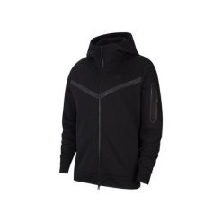 Bluza męska sportowa rozpinana z kapturem Nike TECH FLEECE. Czarne bluzy z kapturem męskie Nike, m, bez wzorów, z kapturem. W wyprzedaży za 349.00 zł.