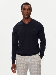 Lacoste Sweter AH1990 Granatowy Regular Fit. Niebieskie kardigany męskie Lacoste, m, bez wzorów, z wełny, bez ramiączek. Za 589.99 zł.