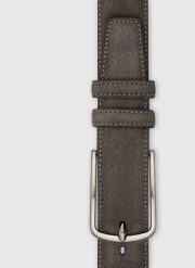 PAKO LORENTE - Zamszowy pasek męski w kolorze brązowym. Brązowe paski męskie Pako Lorente, bez wzorów, z zamszu. Za 149.99 zł.