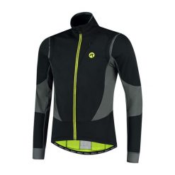 Softshellowa kurtka rowerowa męska Rogelli BRAVE. Czarne kurtki softshell męskie Rogelli, m, bez wzorów, z softshellu, bez kaptura, rowerowe. W wyprzedaży za 180.00 zł.