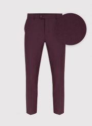 PAKO LORENTE – Bordowe spodnie garniturowe P22SF-6G-016-D-S. Czerwone eleganckie spodnie męskie Pako Lorente, bez wzorów, z elastanu, eleganckie. Za 199.99 zł.