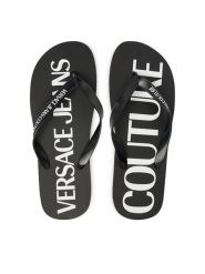 Versace Jeans Couture Japonki 80YA3SQ7 ZSS81 Czarny. Czarne klapki i japonki męskie Versace Jeans Couture, bez wzorów, z jeansu. Za 249.99 zł.